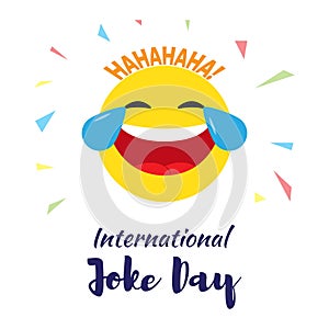 Vector illustration for International Joke Day. photo