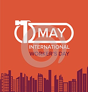 Vector illustration of International Labor Day background