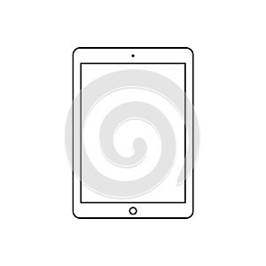 Vector illustration of the Ipad pro on the white background photo