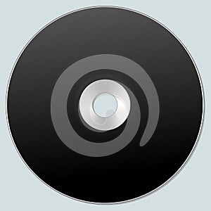 Vector illustration of isolated blank compact disc CD or DVD. Realistic style.