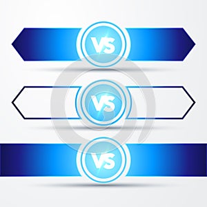 Vector illustration isolated VS versus sign concept of confrontation, together, standoff, final fighting.