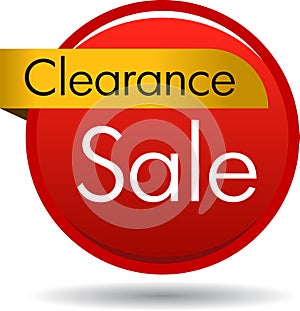 Clearance sale web button photo