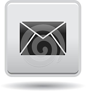 Contact mail icon web buttons grey