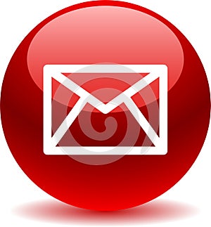 Contact mail icon web buttons red