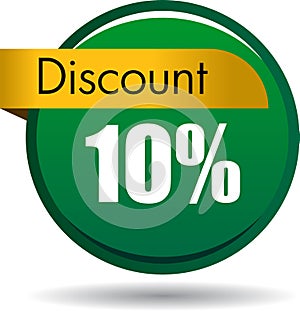 10 Discount web button icon