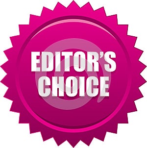 Editor`s choice seal stamp pink photo