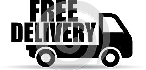 Free delivery truck icon photo