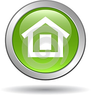 Home button web icon green