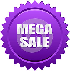 Mega sale seal stamp badge violet