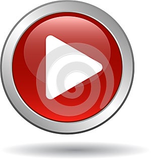 Play button web audio icon red