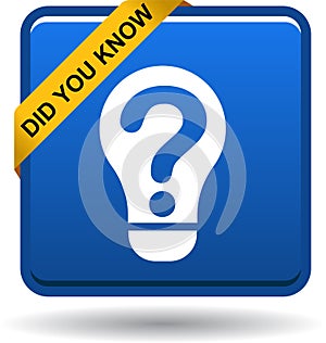 Question bulb icon blue