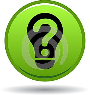 Question bulb icon green