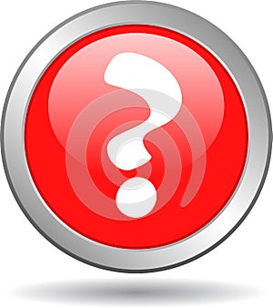 Question mark web button red
