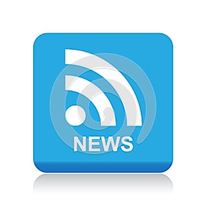 Rss news icon button
