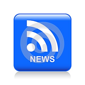 Rss news icon button