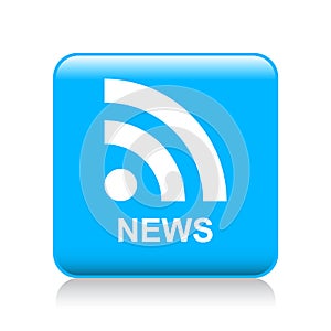 Rss news icon button