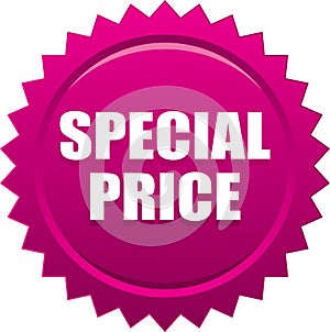 Special price seal stamp badge pink