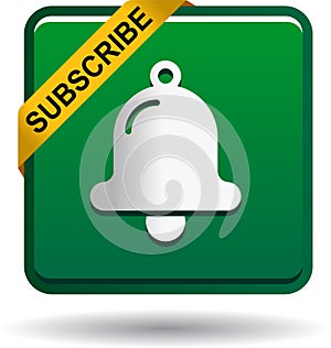 Subscribe now icon web button green