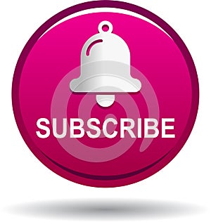 Subscribe now icon web button pink red