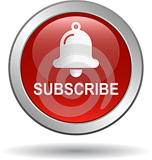 Subscribe now icon web button red