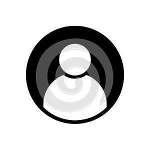 User profile avatar black solid icon