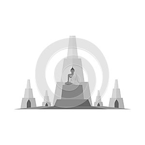 Vector illustration of journey and exotic sign. Collection of journey and national stock symbol for web.