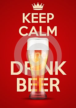 Vector Illustration Keep Calm And Drink Beer