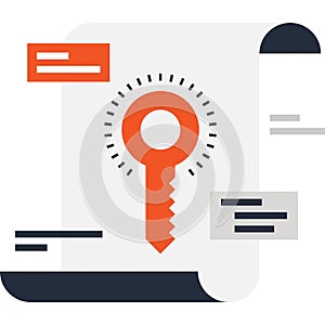 keywording flat web icon concept