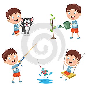 Vector Illustration Of Kid