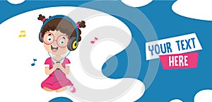 Vector Illustration Of Kids Music