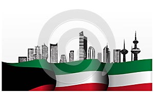 Vector illustration of Kuwait Happy National Day 25 Februay