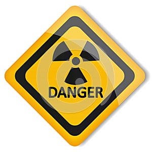 Vector illustration label radiation hazard