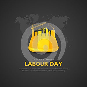 Vector Illustration of labour day on 1st may