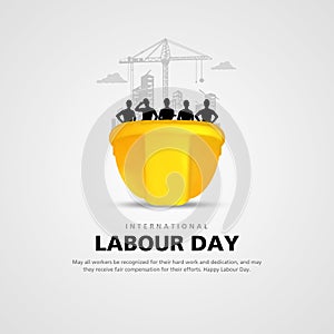 Vector Illustration of labour day on 1st may