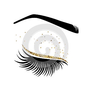 Vector illustration of lashes.