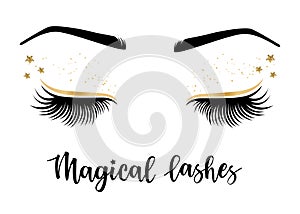 Vector illustration of lashes