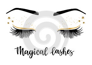 Vector illustration of lashes photo