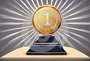 Vector illustration for laureates and winners. A pedestal or platform for honoring the winners.