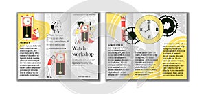 Vector illustration of layout, template a brochure