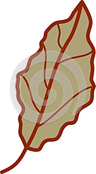 vector illustration of Leaf recolorable