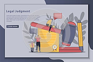 Vector illustration Legal judgment landing page concept
