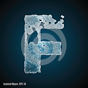 Ice Font of Letter F