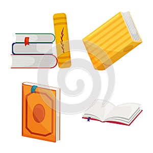Vector illustration of library and bookstore symbol. Collection of library and literature vector icon for stock.
