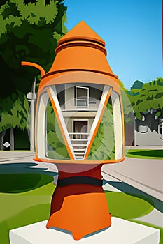 Vector Illustration of a Lighthouse Beamsending light Illumination AI