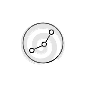 Vector illustration of line chart icon. Graphic design concept of startup success. Use in Web Project and Applications. Black