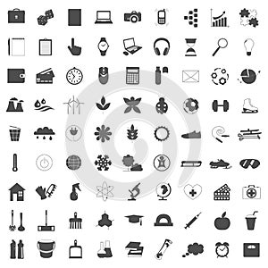 Vector illustration of line icons for different social spheres