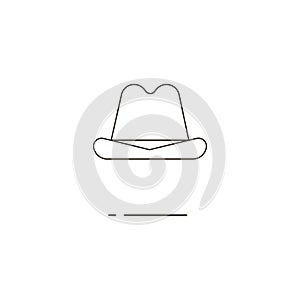 Vector illustration of line men hat icon on white background
