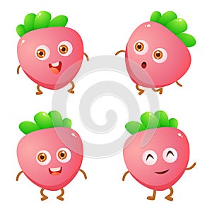 Lobak Fruit Character Set So Funny photo