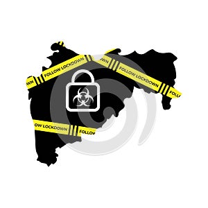 Vector illustration for lockdown in Maharashtra due to COVID-19 second wave