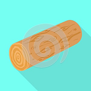 Vector illustration of log and piece logo. Collection of log and timber stock symbol for web.